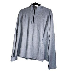 TEK GEAR Workout Gear Womens Size XXL 1/4 Zip Pull Over Athletic Top Gray